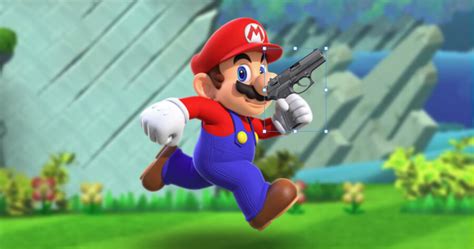 Bullshit Photoshop Class Doesn't Even Tell You How to Give Mario a Gun