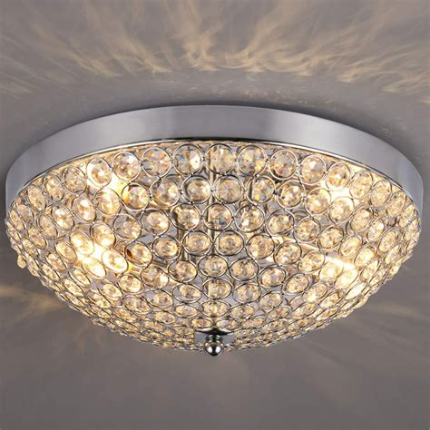 Crystal Ceiling Light Fixture Flush Mount Ceiling Lamp Crystal ...