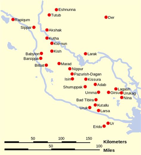 Mesopotamia Map With Cities