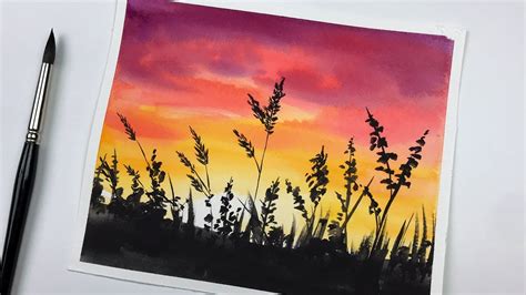 [View 41+] Sunset Easy Watercolor Painting For Beginners