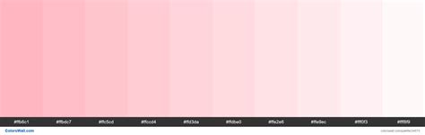 Tints of Light Pink #FFB6C1 | Color Palette