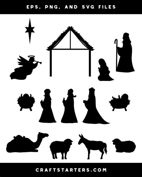 Nativity Scene Maker Silhouette Clip Art