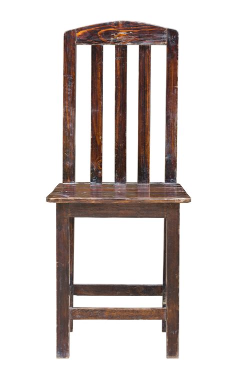 front view of wooden chair isolated with clipping path 10794072 PNG