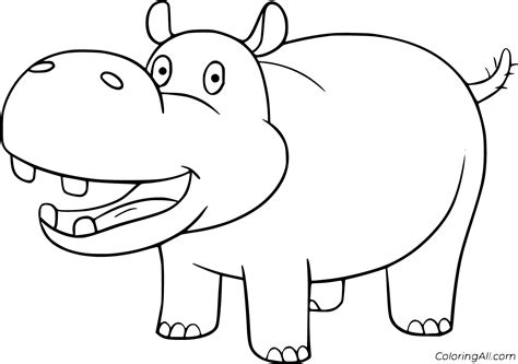 Hippo Coloring Pages (74 Free Printables) - ColoringAll