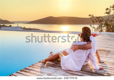 1,596 Romantic Couple Hugging Watching Sunset Images, Stock Photos ...