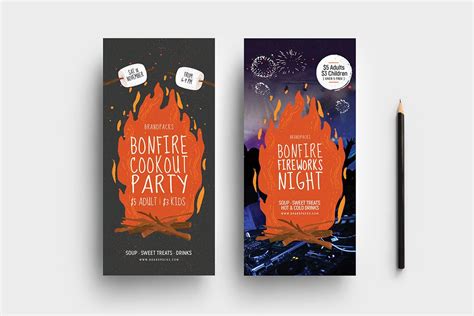 Bonfire Night Flyer & Poster V2 | Creative Illustrator Templates ~ Creative Market