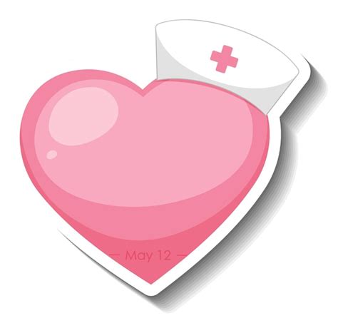 Free Vector | Pink gradient heart with nursing cap