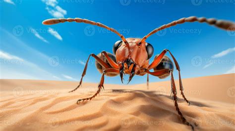 Photo of a Sahara Desert Ant in a Desert with blue sky. Generative AI 29259099 Stock Photo at ...