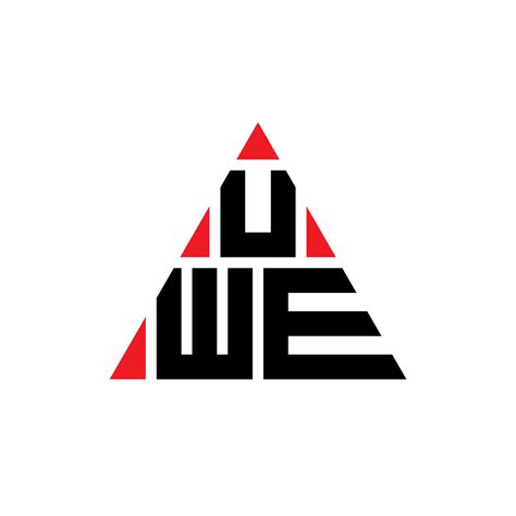 UWE triangle letter logo design with triangle shape. UWE triangle logo design monogram. UWE ...