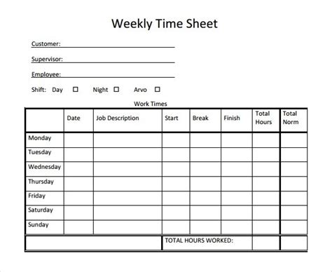 Timesheet Template | Business Mentor