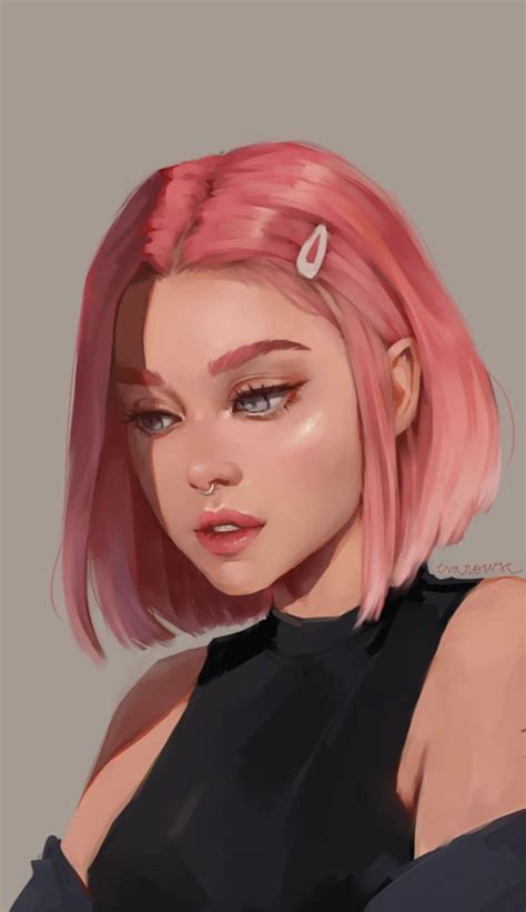 Pin by Mina Parker on OC's | Digital art girl, Art girl, Girl with pink hair