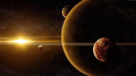 Solar System To Scale Wallpaper