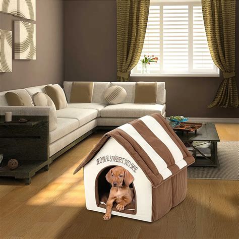 ISHOWTIENDA Portable Indoor Pet Bed Dog House Soft Warm and Comfortable ...