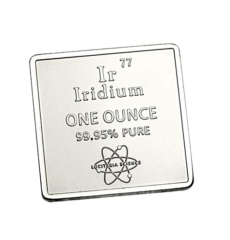 Iridium .9995 1 oz Bar — Luciteria