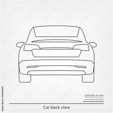 Car Back View Drawing