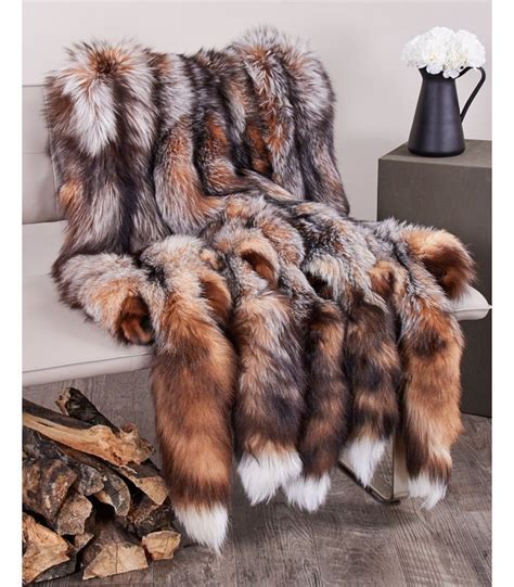 XL Crystal Fox Fur Pelts / Tanned Skins: FurSource.com