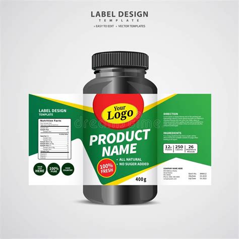 Bottle Label, Package Template Design, Label Design, Mock Up Design Label Template Stock Vector ...