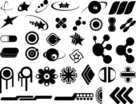 Vector set of Y2K stars, elements and retro-futuristic graphic ornaments for decoration 13800694 ...