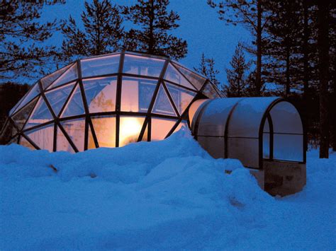 Watch the Northern Lights from Glass Igloos at Hotel Kakslauttanen, Finland - Homeli