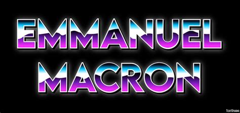 Emmanuel Macron Text Effect and Logo Design Celebrity