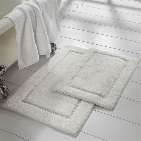 Modern Threads Non-Slip Bath Rug Set 100% Cotton, 17" x 24" & 21" x 34 ...