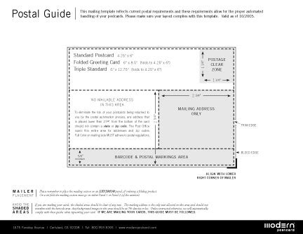 Mailing Regulations for your Postcard Design