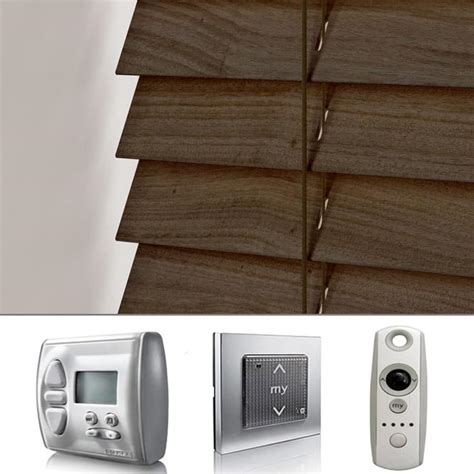 Motorised Remote Control Walnut Wooden Venetian Blinds – Cheapest ...