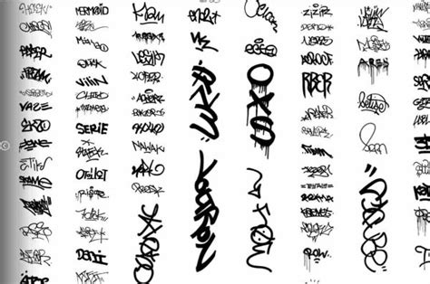 graffiti creator art: Graffiti Tags DesignAlphabet Letters On Paper