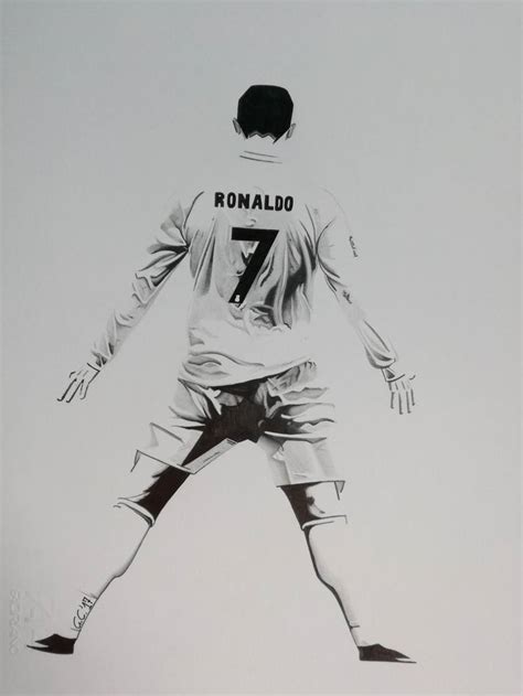 Cristiano Ronaldo Celebration Drawing by Gabriele Carzedda | Saatchi Art