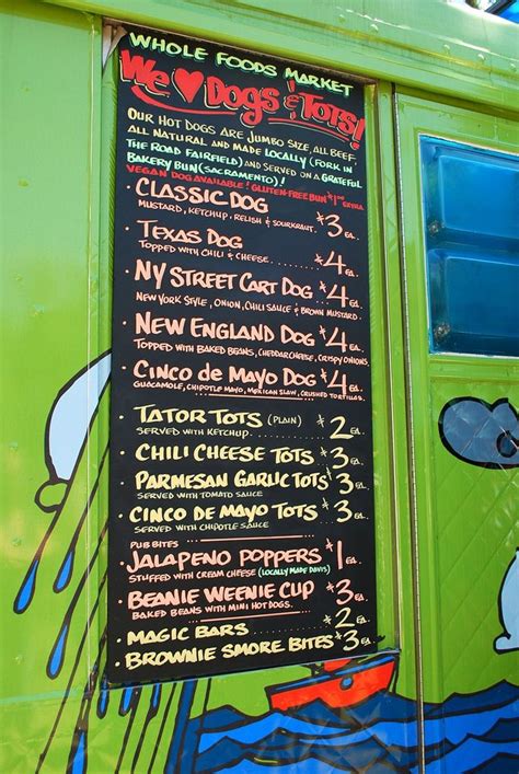 Food Truck Menu Board Template