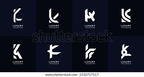 Collection Letter K Monogram Logo Design Stock Vector (Royalty Free ...