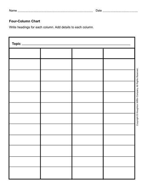 Blank table chart: Fill out & sign online | DocHub