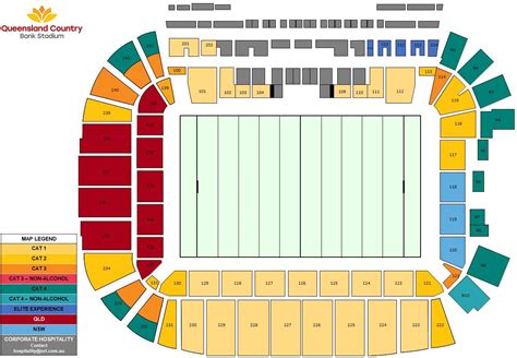 Sunshine Coast Stadium Seating Map