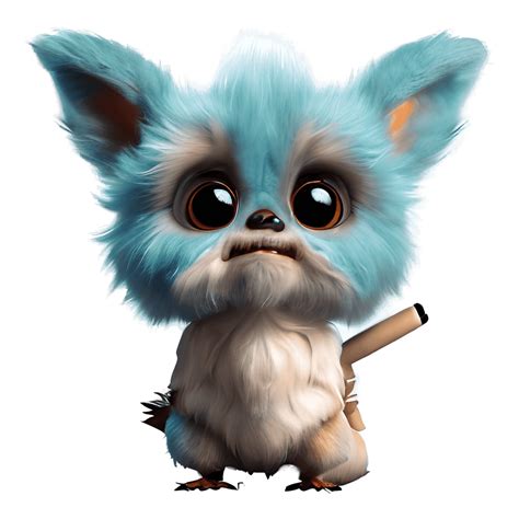 Fluffy Cute Gizmo from Gremlins Movie · Creative Fabrica