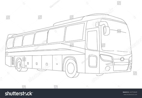 Bus Sketch Pencil Drawing Style Stock Vector (Royalty Free) 243753649 | Shutterstock