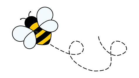 Bee Flight Path Dotted Line, Bee, Flight Path, Flying PNG and Vector ...