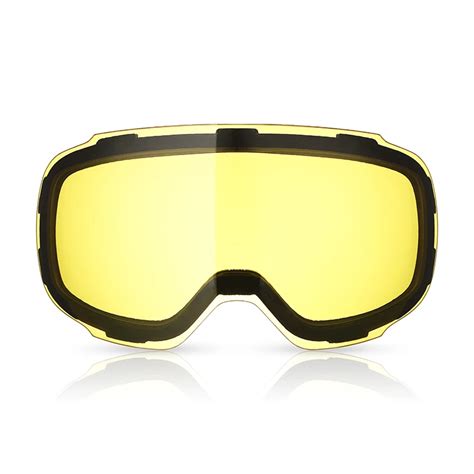 Double Layers Lens Ski Goggles Professional Ski Glasses Replacement Yellow Lens Use at Night ...