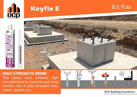 Buy DCP Keyfix E Concrete Epoxy Anchor System - Two-Part Concrete Anchor Epoxy for Rebar ...