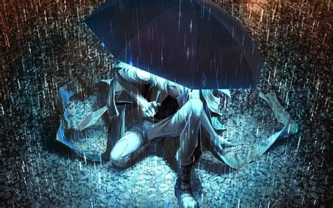 Dark Rain Sad Anime Wallpapers - Top Free Dark Rain Sad Anime Backgrounds - WallpaperAccess