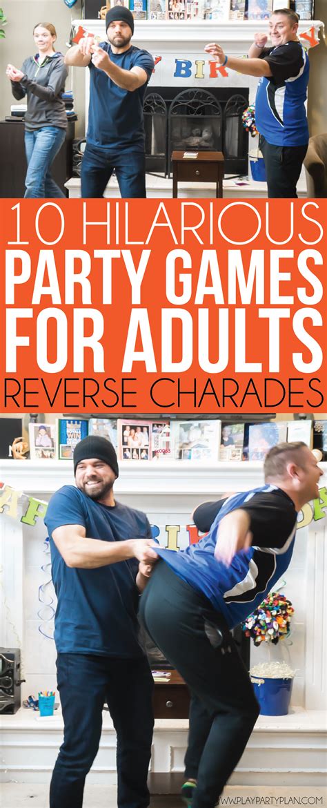 10 hilarious party games for adults that would work great for teens or for groups too! Play ...