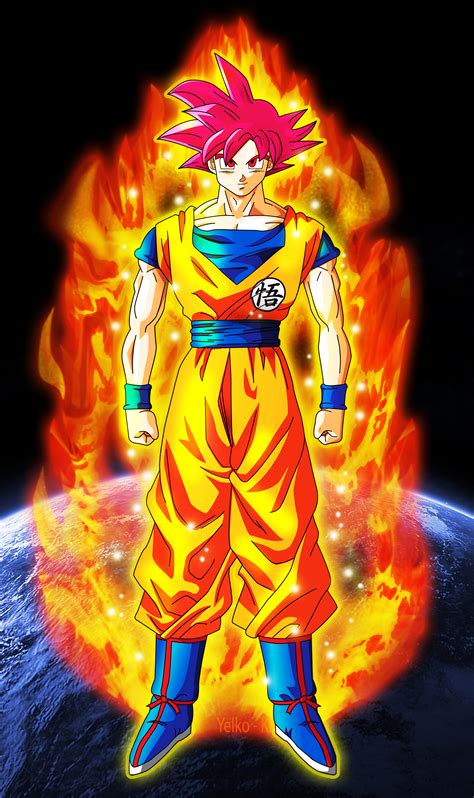 Goku Super Saiyan God DBZ 2013 by XYelkiltroX on DeviantArt