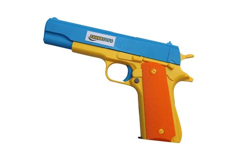 ZAHAR Toys - Realistic Size Toy Gun - Colt 1911 - 10 Colorful Soft Bullets - Ejecting Magazine ...