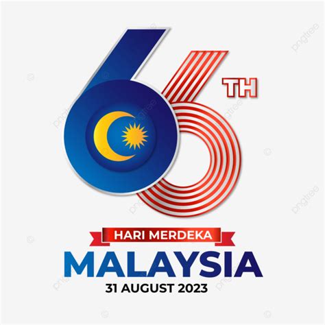 Gambar Logo Rasmi 66 Tahun Hari Kemerdekaan Malaysia 31 Ogos 2023 Vektor, Logo 66 Malaysia, Hari ...