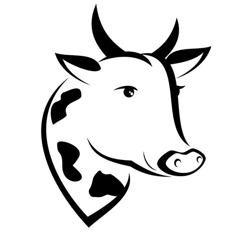 Vector for free use: Vector cow's head