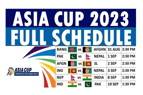 asia cup schedule 2023 Archives - All Jobs For You