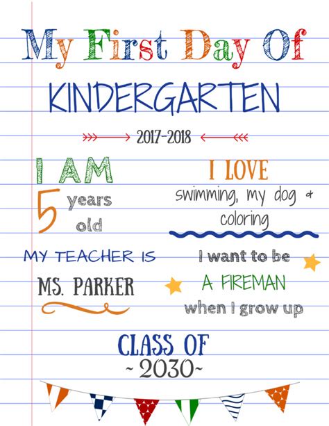 First Day Of School Template Free Printable 2021 Editable - Printable Form, Templates and Letter