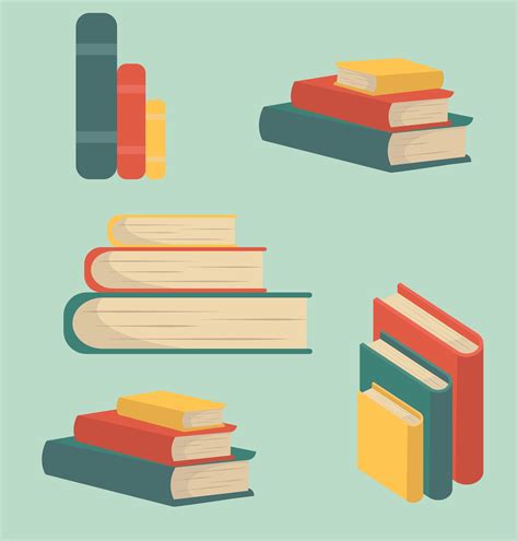 Set book of Stacks in flat design 661126 Vector Art at Vecteezy