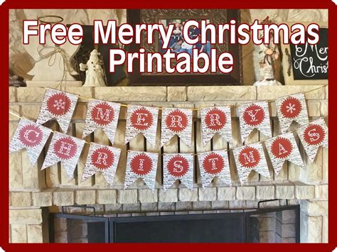 HollysHome Family Life: Free" Merry Christmas" Banner Printable