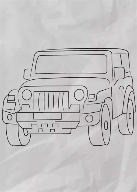 How to Draw Mahindra Thar – Step By Step Guide - Storiespub