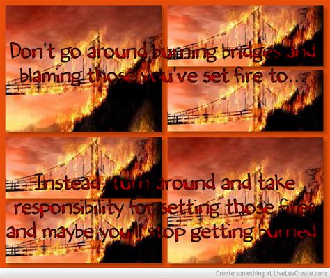 Burning Bridges Quotes. QuotesGram